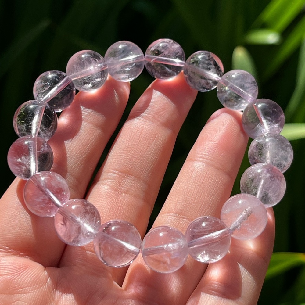 12mm stretchable clear amethyst bracelet 0191‎